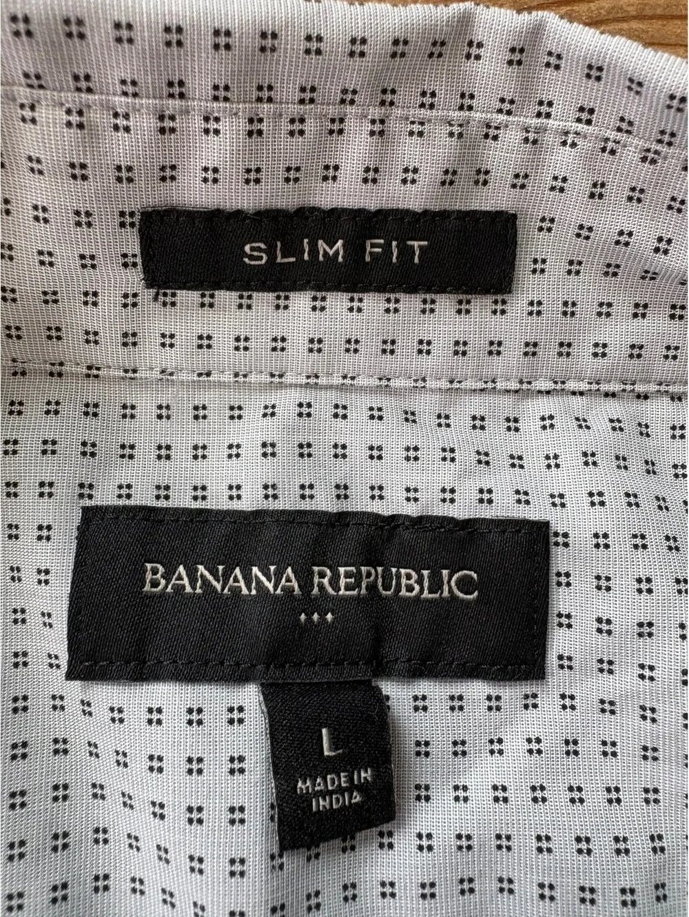Banana Republic Men’s Slim Fit Short Sleeve Button Down Shirt Size Large